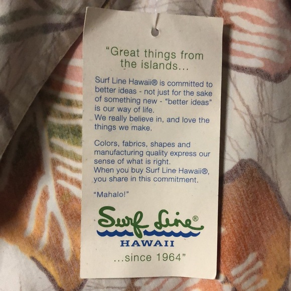 Vintage Style Surf Line Hawaii Long Sleeve Floral Camp Shirt - Picture 8 of 11